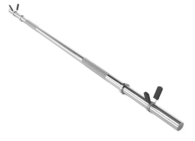 Barra cromada G5 HT SPORT con cierres de muelle, mostrada en 150 cm