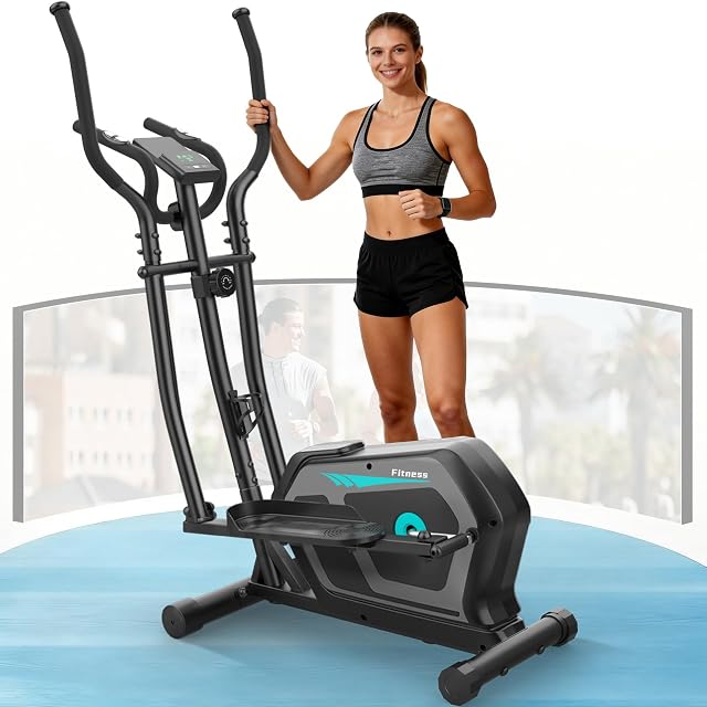 Crosstrainer Cowmew 3 en 1 negro con monitor LCD y portabotellas