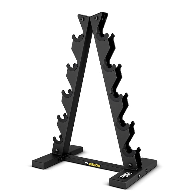 Soporte de mancuernas en A TREX SPORT con diez cunas engomadas