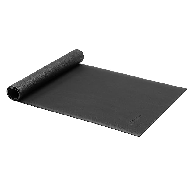 Esterilla grande para aparatos Amazon Basics negra en PVC de alta densidad