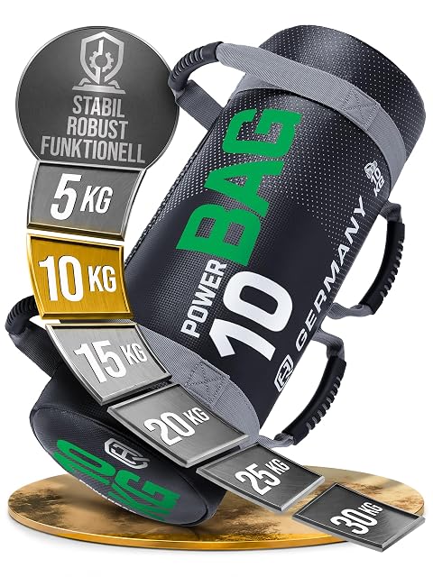 Power bag lleno HQ Germany con carcasa de PVC y varias asas de agarre blando