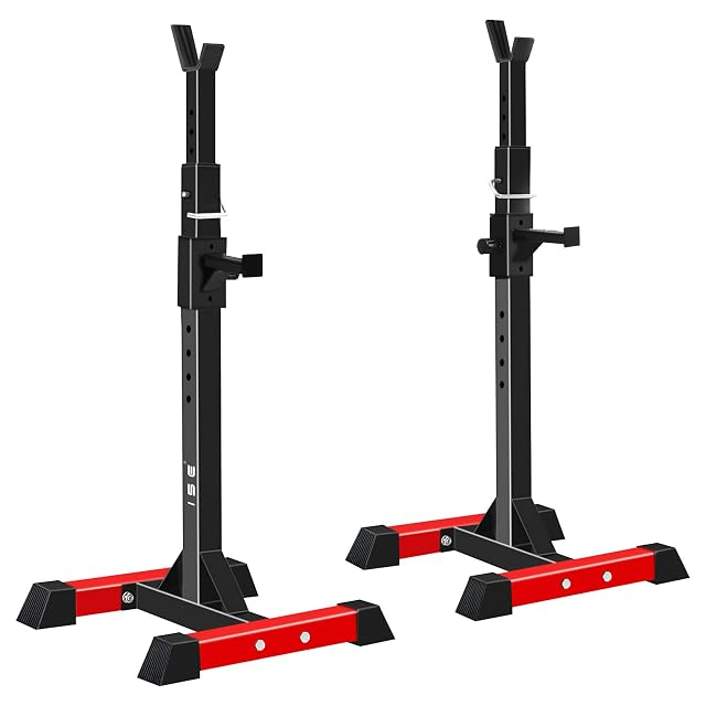 Soporte de sentadilla ISE SY-RK1001 con bastidor de eje central y pies dobles en T