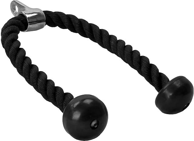 Cuerda de tríceps GORILLA SPORTS con articulación giratoria cromada