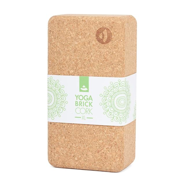 Bloque de yoga Bodhi de corcho natural con cantos redondeados